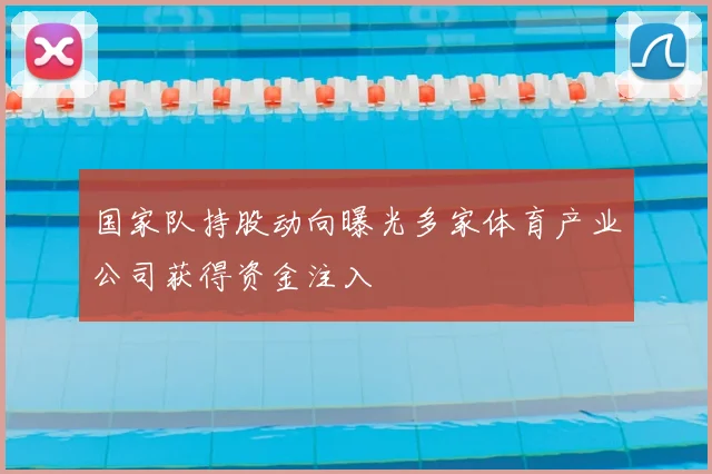 国家队持股动向曝光多家体育产业公司获得资金注入